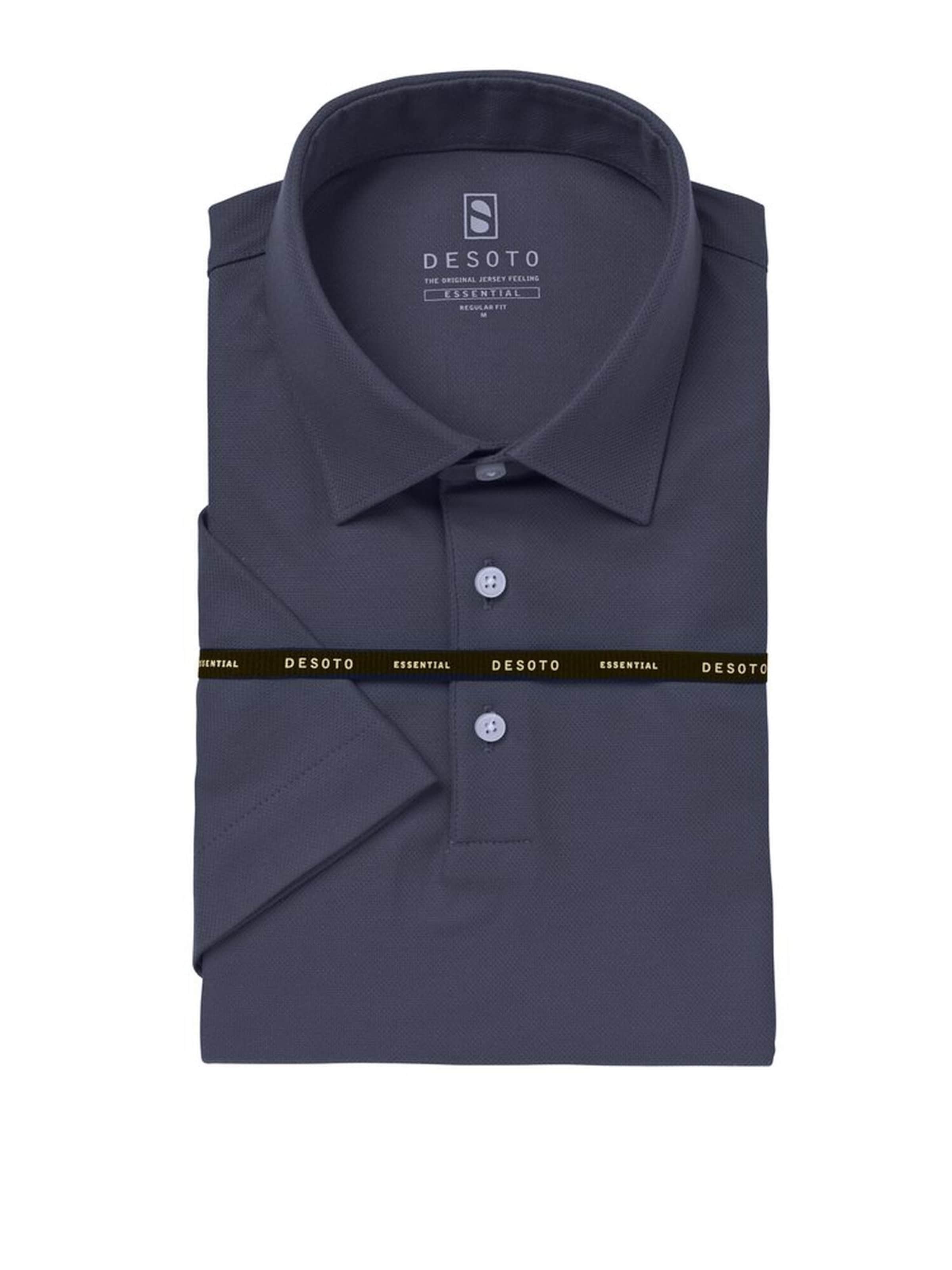 DESOTO Poloshirt atmungsaktiv und bügelfrei in Blau: Vorderseite
