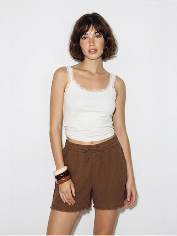 Wide leg Pantaloni 'Shorts' di Bianco Lucci in marrone