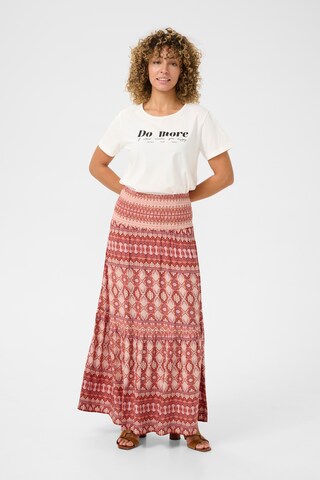 Cream Skirt 'Tiah' in Beige
