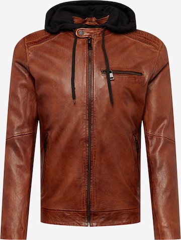 FREAKY NATION Between-Season Jacket 'Get Start' in Brown: front