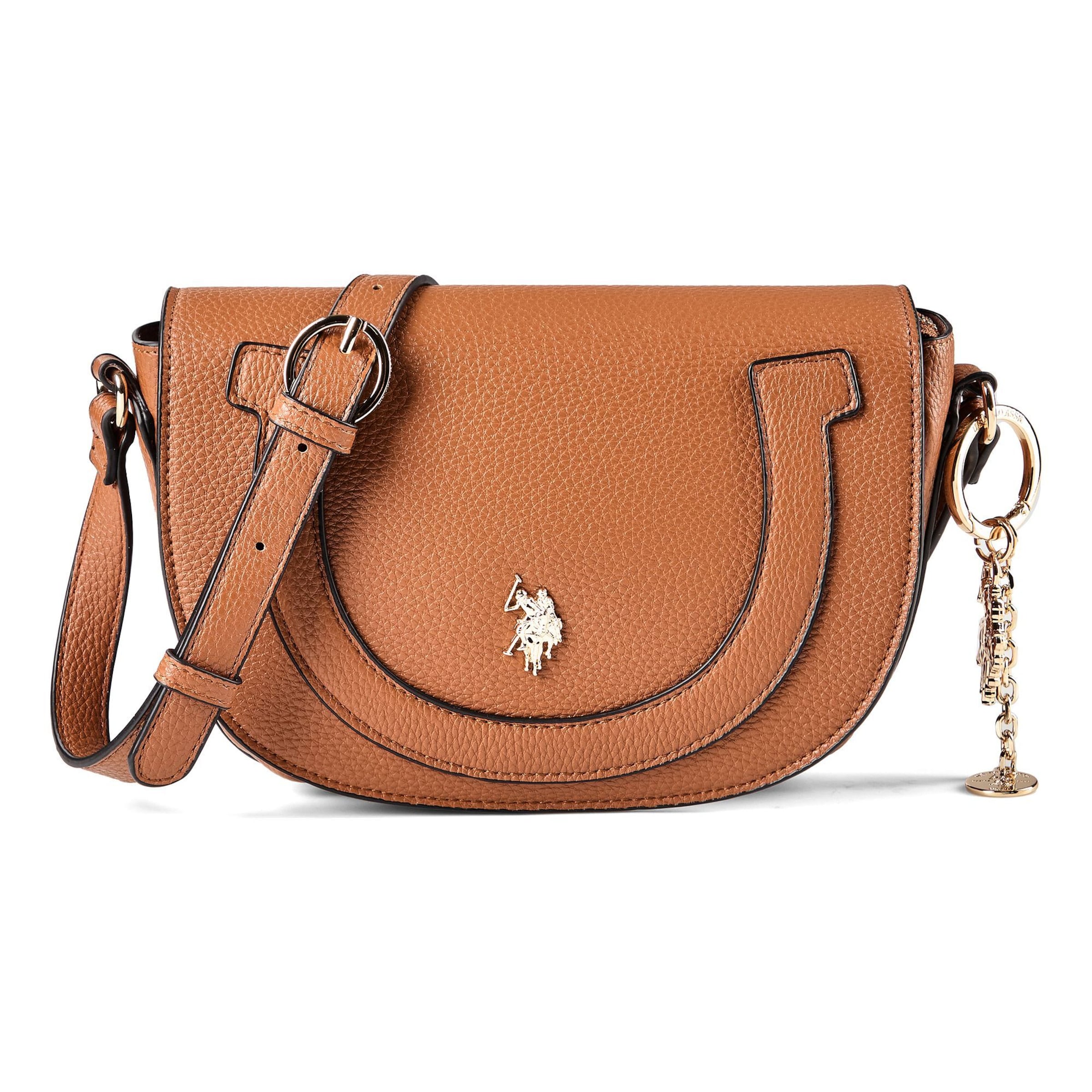 U.S. POLO ASSN. Schoudertas 'Lawson' in Bruin: voorkant