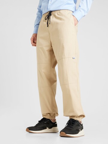 Effilé Pantalon 'Gibor242' HUGO Blue en beige : devant