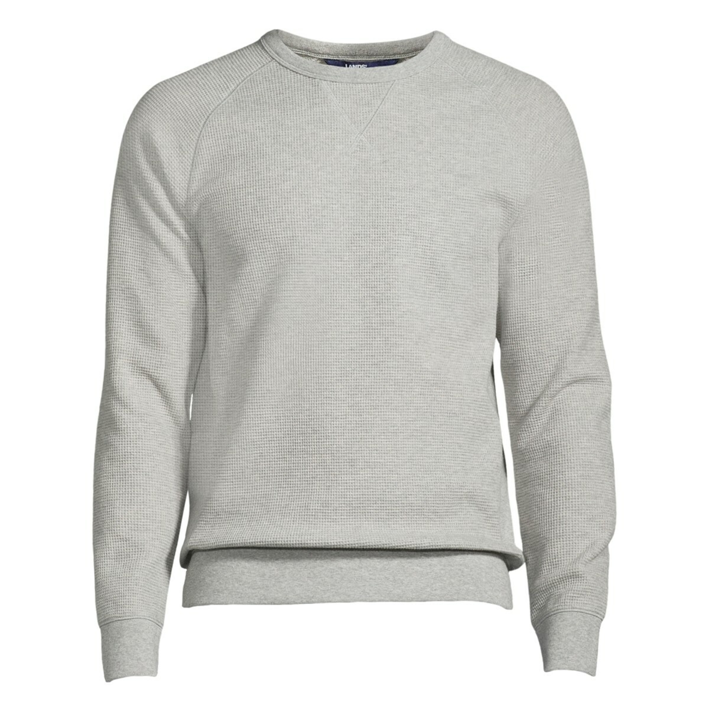 Männer Sweat Lands‘ End Sweatshirt in Hellgrau - QU80276 Männer Sweat Lands‘ End Sweatshirt in Hellgrau - QU80276