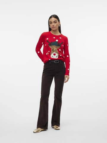 VERO MODA Pullover 'TINSEL ' i rød
