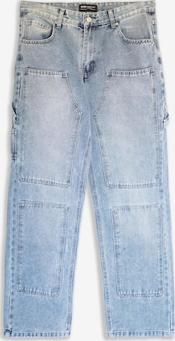 OVER STREET - Regular Calças de ganga cargo 'Pantalon bleach front pockets wide leg pant' em azul: frente