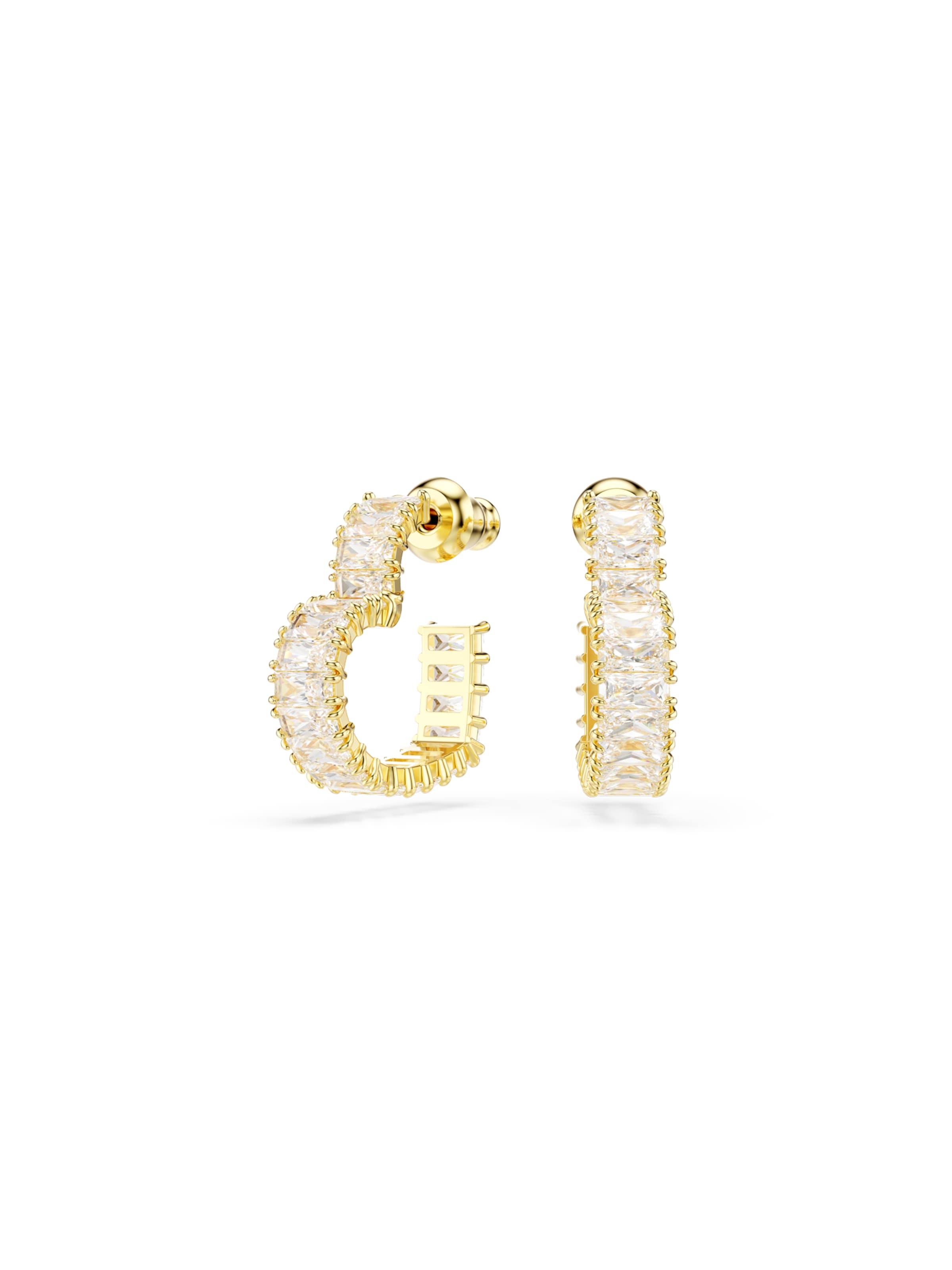 balts Swarovski Auskari 'Matrix': no priekšpuses