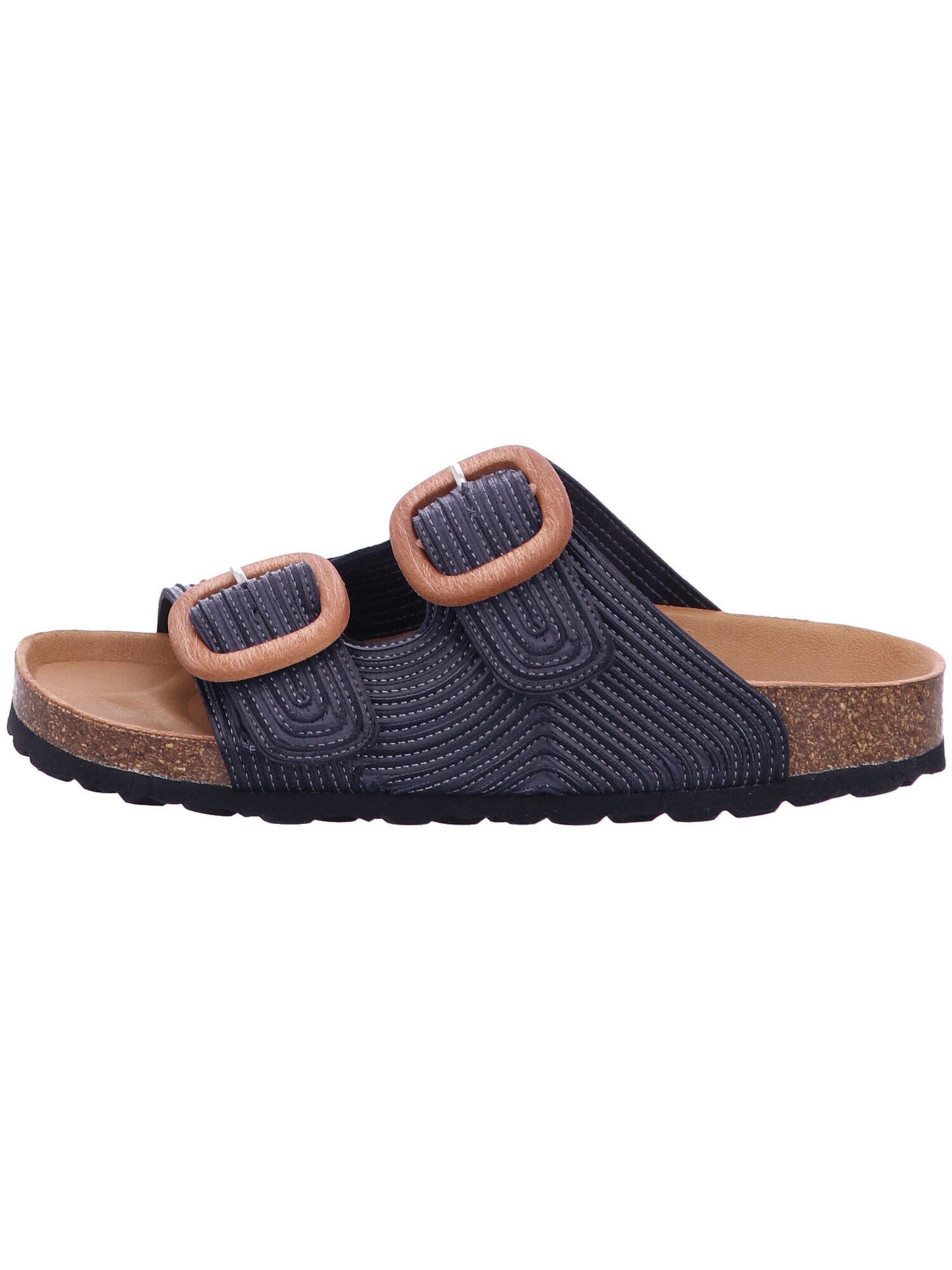 VERBENAS Pantoletten 'Ruth' in Schwarz