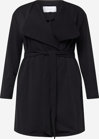 EVOKED Between-Seasons Coat in Black: front