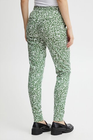 ICHI Slim fit Trousers in Green