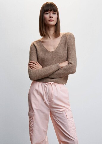 MANGO Loosefit Cargobroek 'Joanne' in Roze