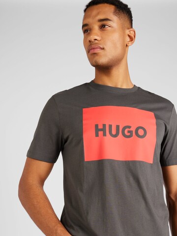 HUGO Тениска 'Dulive222' в сиво
