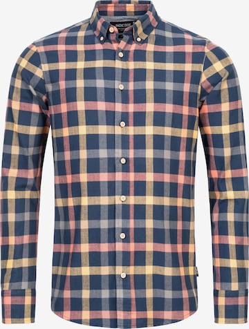 INDICODE JEANS Regular fit Button Up Shirt 'Riverside' in Blue: front