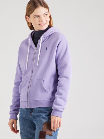 Polo Ralph Lauren - Sudadera con cremallera en lila: frente