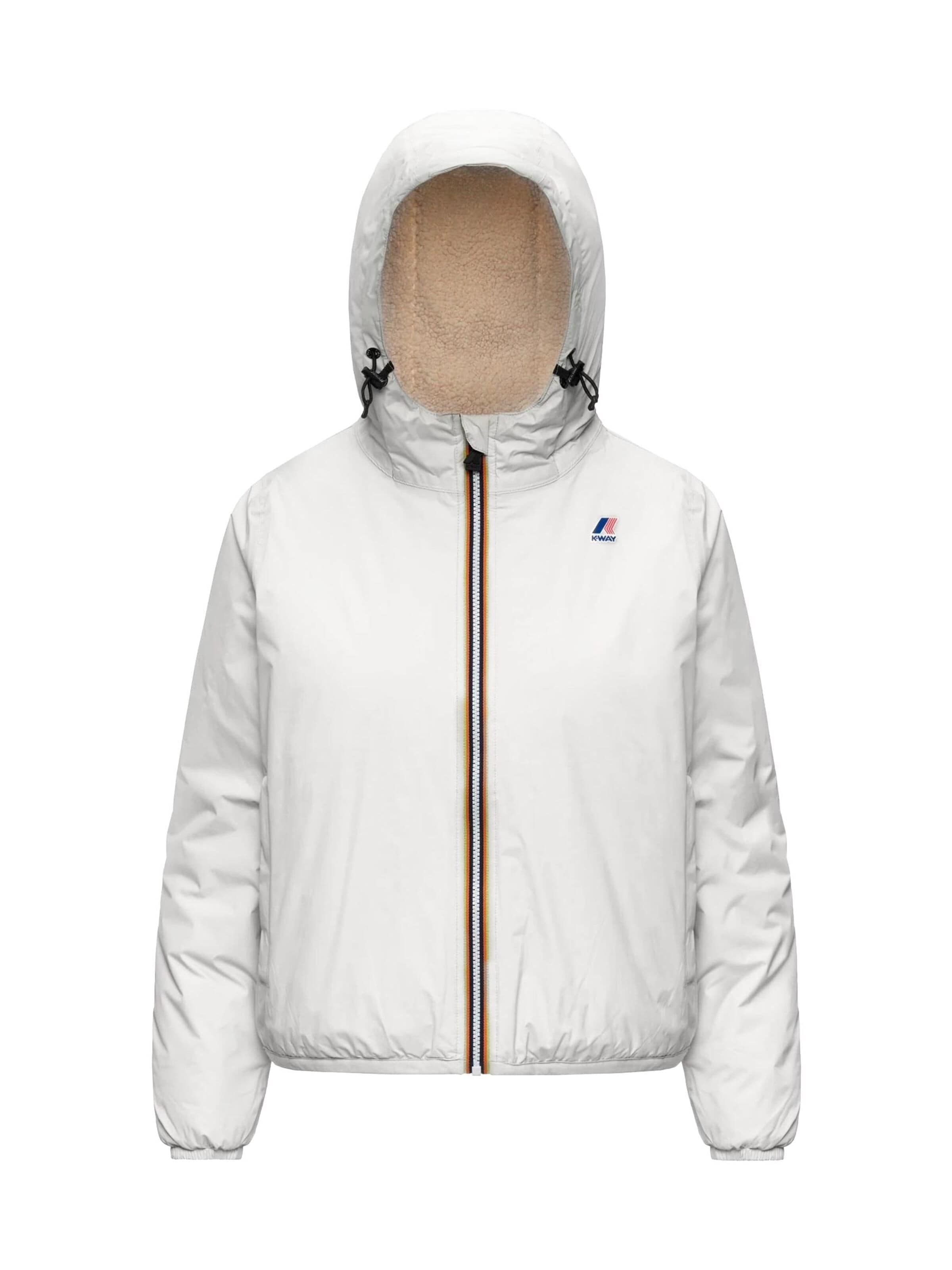 K-Way Winterjacke 'K-WAY CLAUDETTE ORSETTO GIUBBINO'‌‌‌‌‌‌‌ in Weiß: Vorderseite