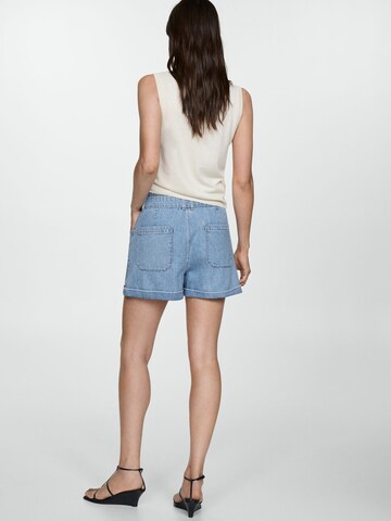 MANGO Regular Shorts 'Delia' in Blau