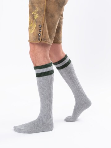HerzSticht Traditional socks 'Wiesendistel' in Grey