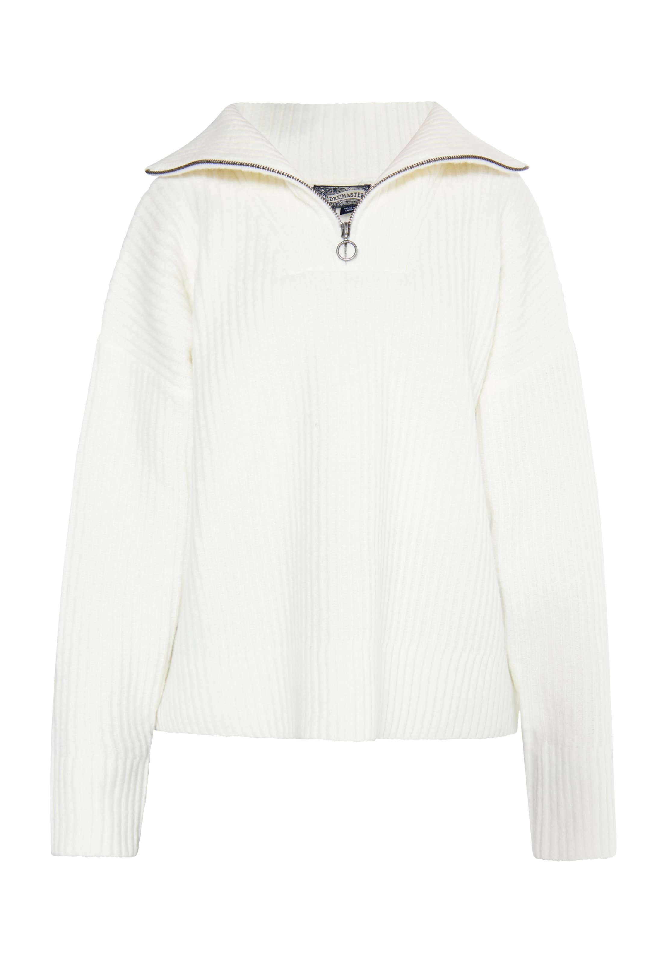 Pull-over 'Incus' DreiMaster Vintage en blanc : devant