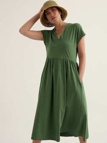 Seasalt Cornwall - Vestido de verão 'Zinnia' em verde: frente
