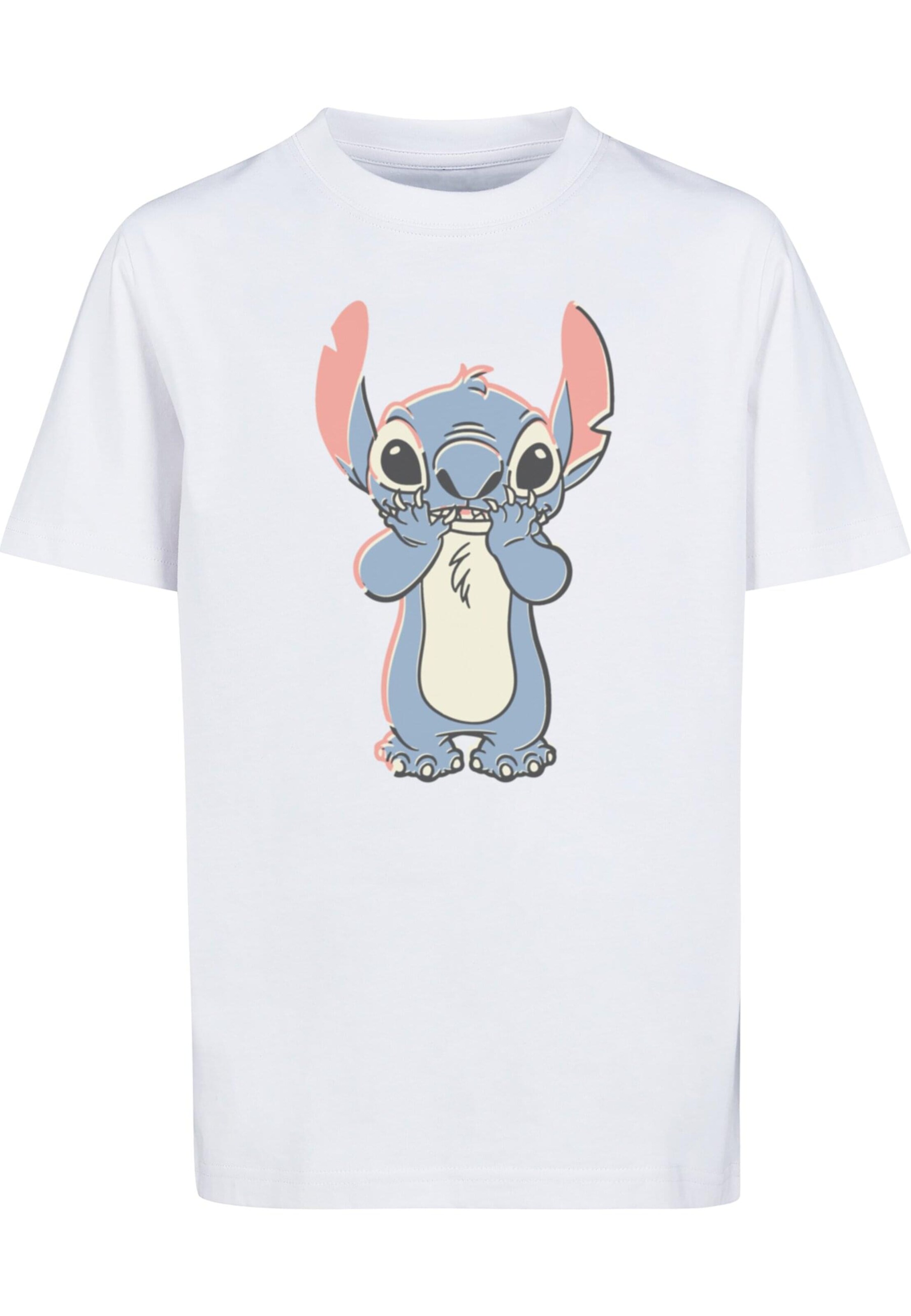 ABSOLUTE CULT Shirt 'Lilo And Stitch' in Wit: voorkant