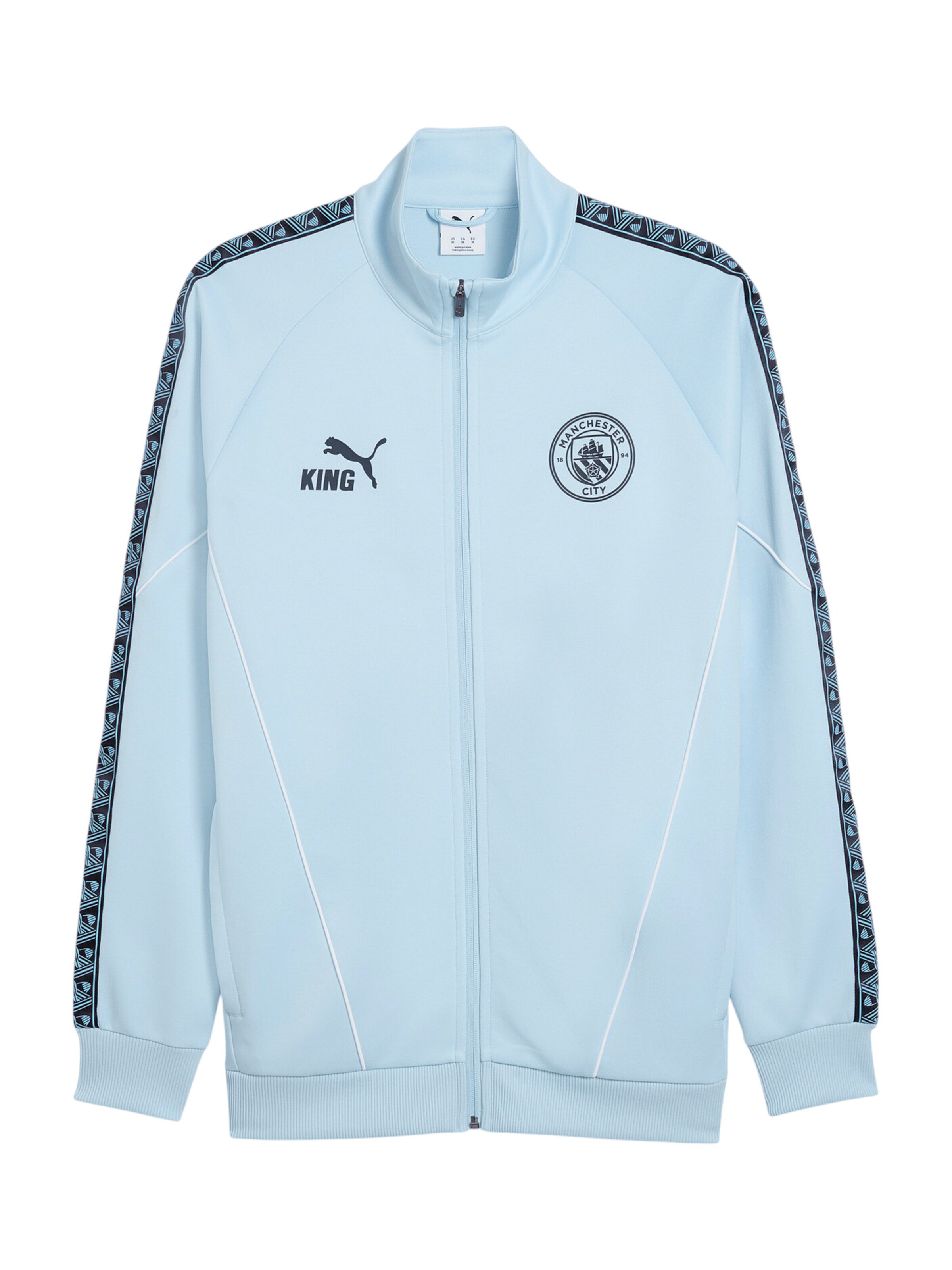 PUMA Sportsweatjacke 'Manchester City King Anthem' in hellblau / schwarz, Produktansicht