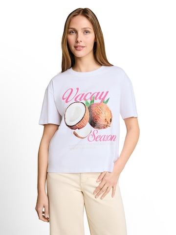 T-shirt TOM TAILOR DENIM en blanc : devant