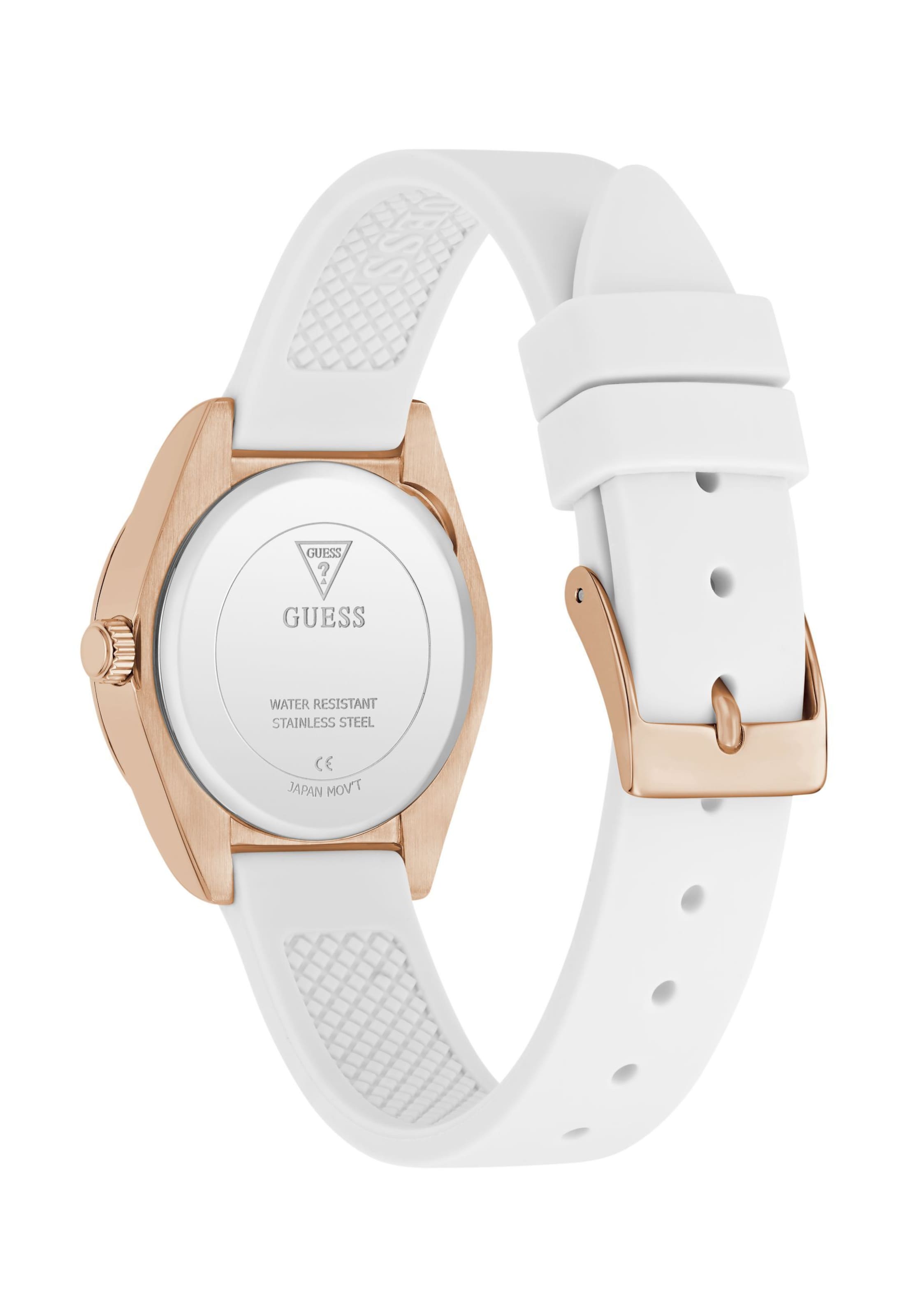 GUESS Analoguhrh 'LUNA' in Weiß