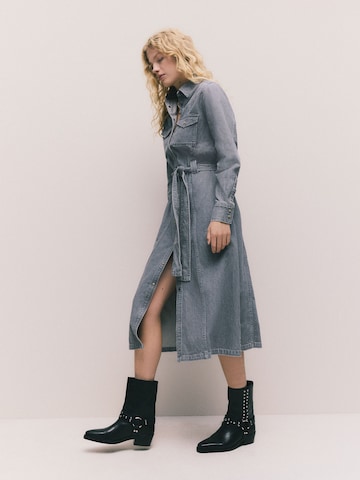 Next Shirt Dress in Grey: front