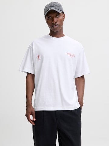 JACK & JONES Póló 'JORCAMBRIDGE' - fehér: elől