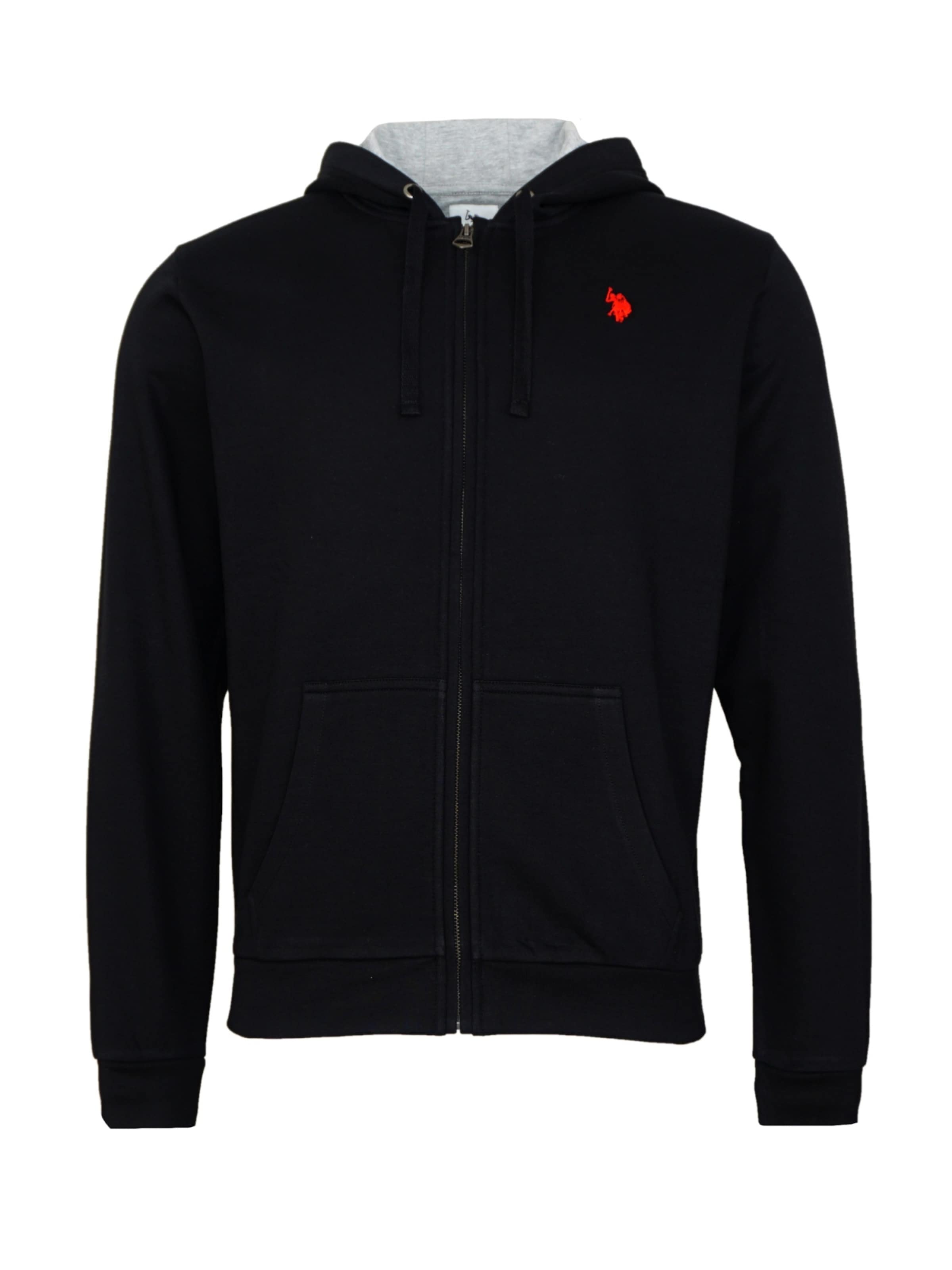 U.S. POLO ASSN. Sweatjakke i sort: forside