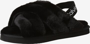 Calvin Klein Jeans Slippers in Black: front