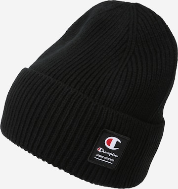 Bonnet Champion Authentic Athletic Apparel en noir : devant