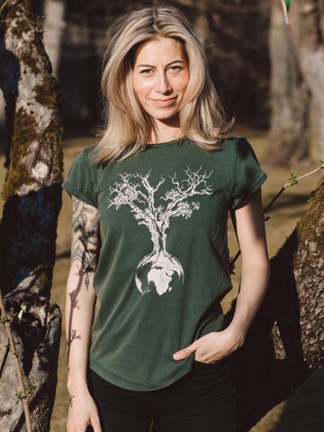 Life-Tree Shirt 'Fairwear Weltenbaum' in Green