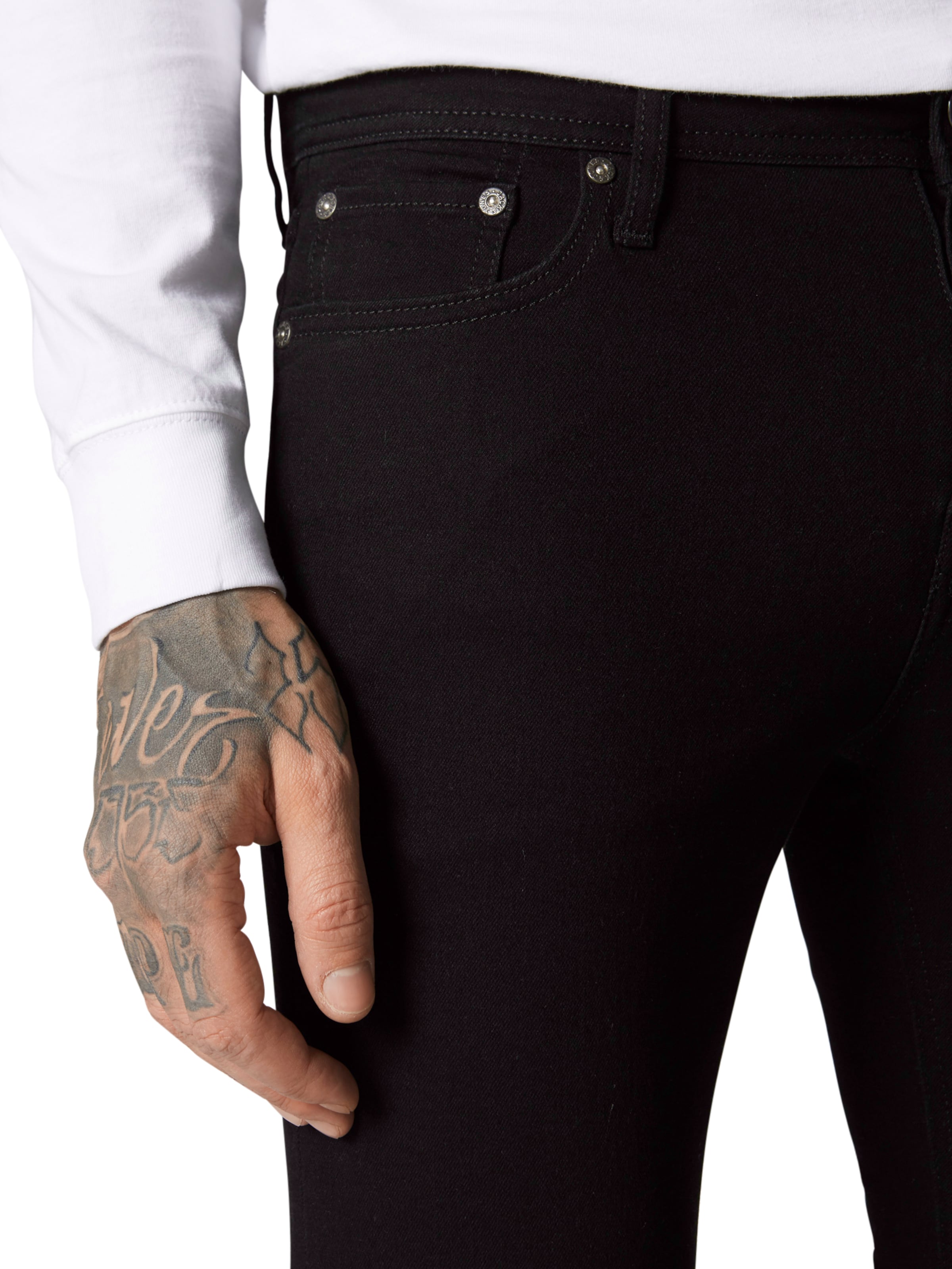 JACK & JONES - Slimfit Vaquero 'JJIGlenn JJOriginal' en negro