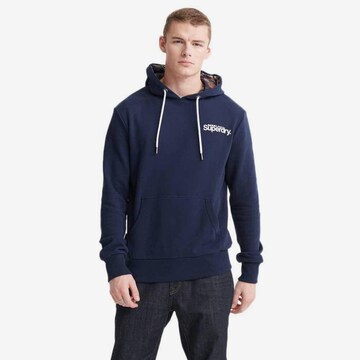 Superdry Klasický střih Mikina – modrá: přední strana