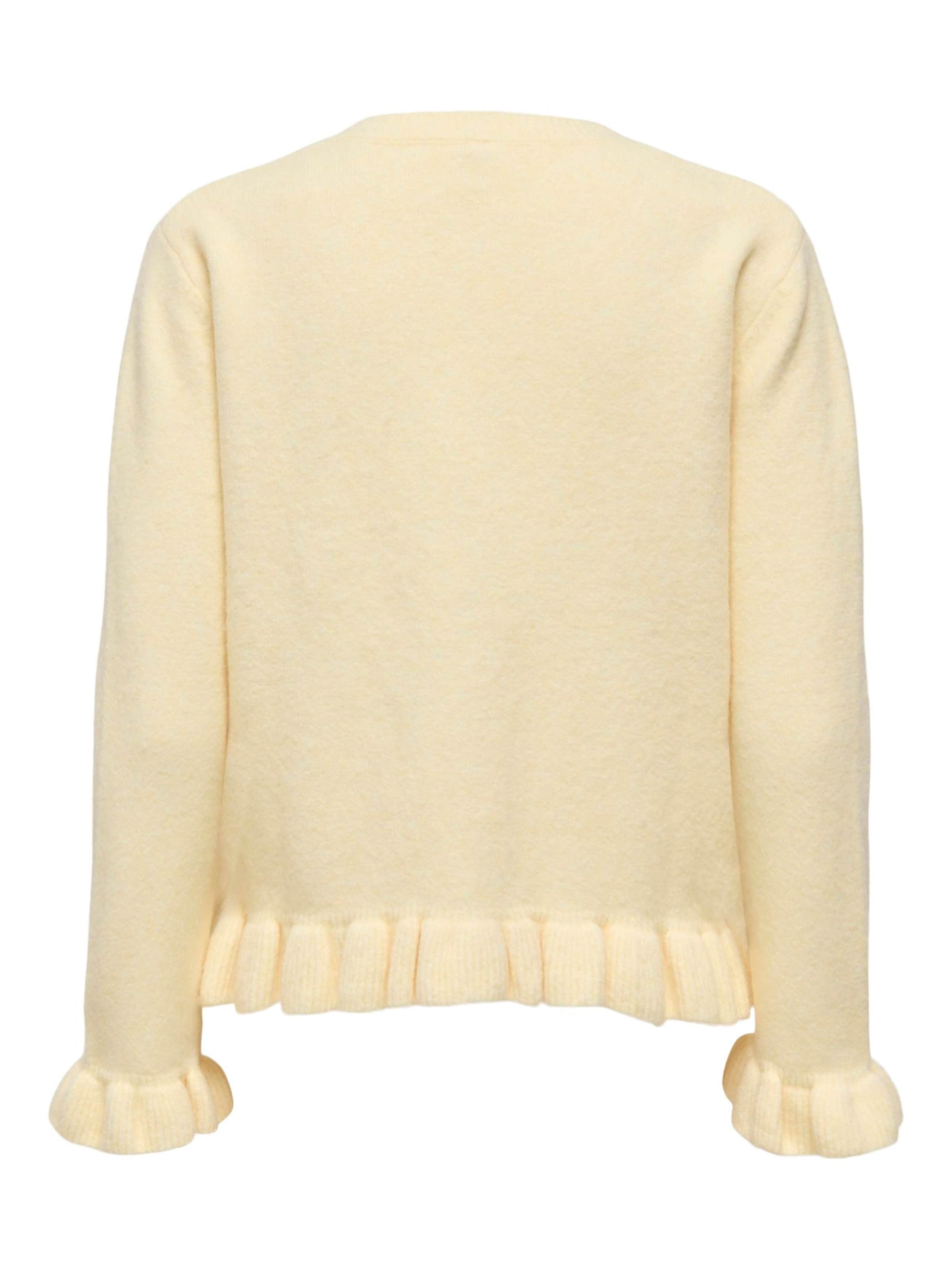 ONLY Gebreid vest 'ONLRIMA' in Geel