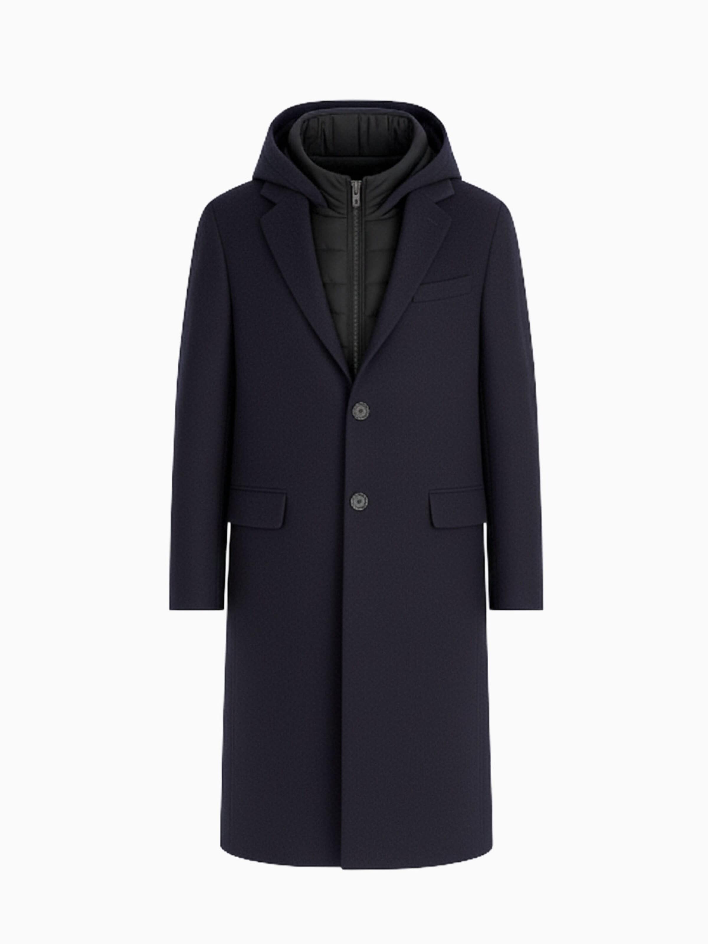 Il Lanificio Winter coat in Blue: front