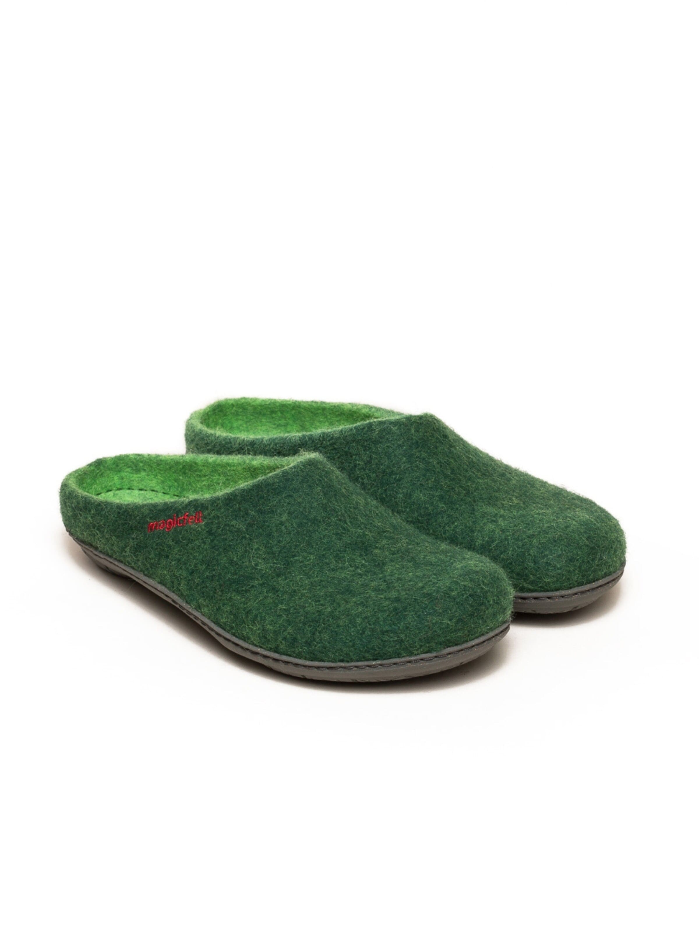 MagicFelt Slippers 'Filzpantoffel Magicfelt 736' in Green