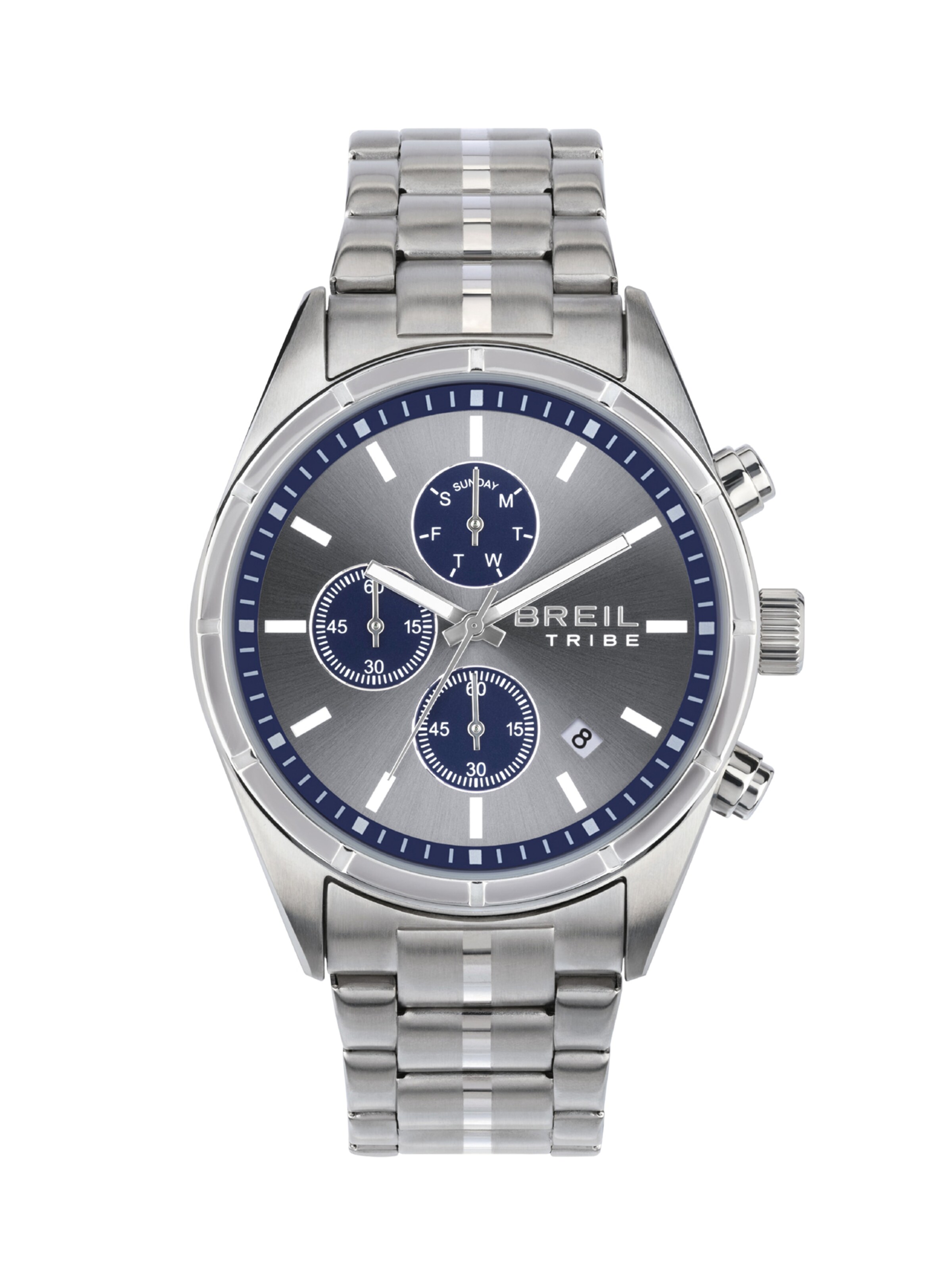 Montre à affichage analogique 'Captain' Breil en argent : devant