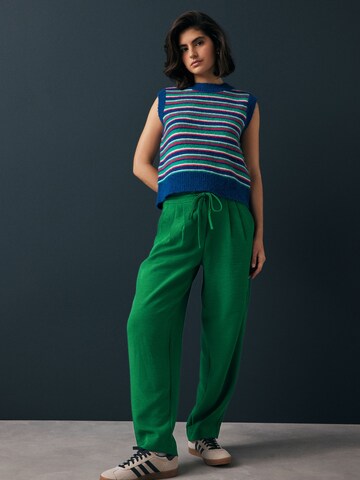 Next Loose fit Pleat-front trousers in Green