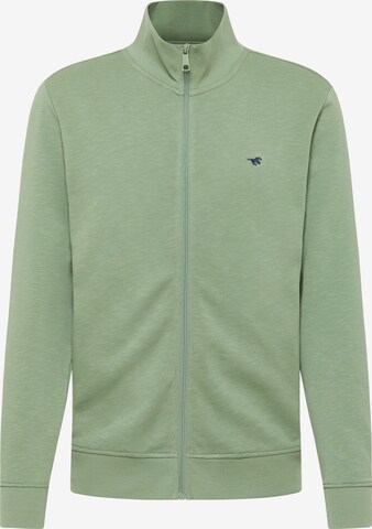 MUSTANG Zip-Up Hoodie in Green: front