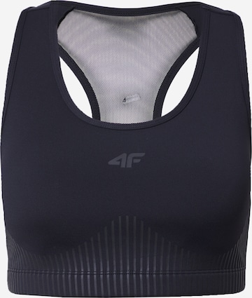 4F Sports Bra 'STAD011' in Black: front