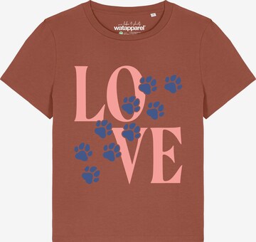 T-shirt 'Pfotenliebe' Watapparel en orange : devant