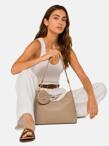 Borsa a spalla 'Loverty 2' di Laura Biagiotti in beige: frontale