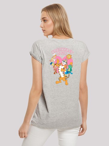 F4NT4STIC Shirt 'Kellogg's Cereal Breakfast Club Tony the Tiger' in Grijs: voorkant