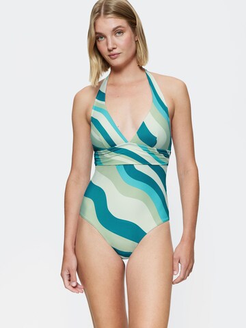 TRIUMPH Swimsuit ' Summer Mix & Match Plunge ' in Blue: front