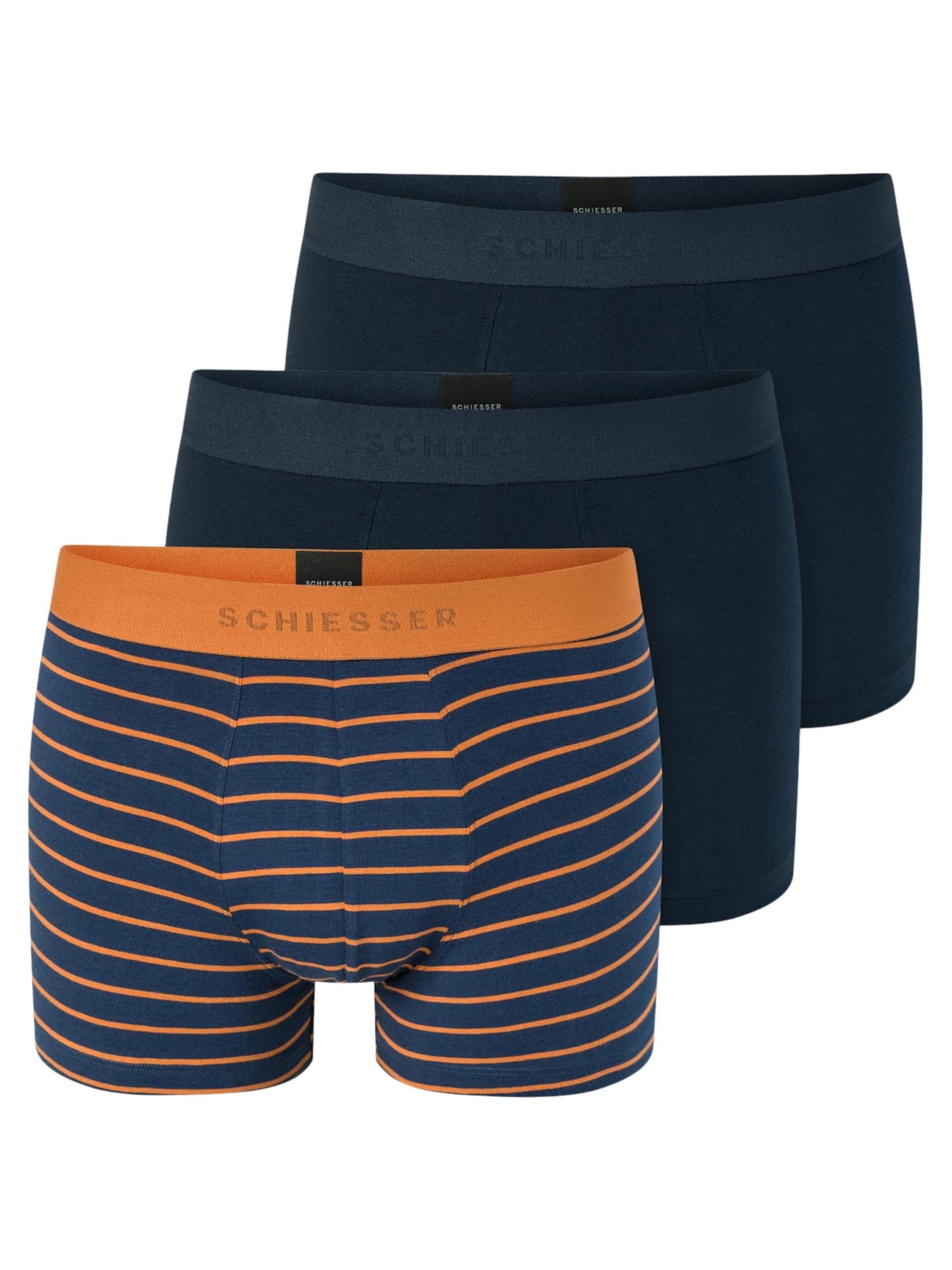 SCHIESSER - Calzoncillo boxer '95/5 Organic Cotton' en azul: frente