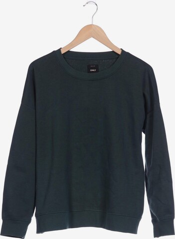 ONLY Sweatshirt & Zip-Up Hoodie in XL in Green: front