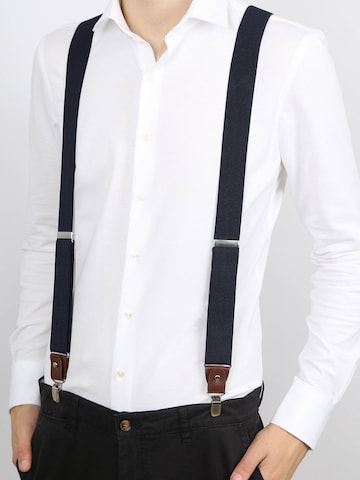 Suitable Suspenders in Blue: front