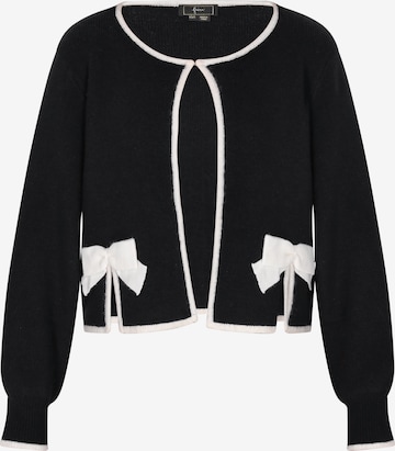 faina Gebreid vest in Zwart: voorkant