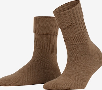 FALKE Socken 'Striggings Rib' in Braun: Vorderseite